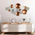 Decoratiune de perete, Infinity, Metal, Latime: 116 cm / Inaltime: 60 cm / Adancime: 4 cm, Multicolor