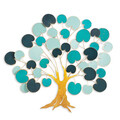 Decoratiune de perete, Lime Hazel, Metal, Dimensiune: 110 x 105 cm, Multicolor