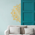 Decoratiune de perete, Mandala-S-1-Gold, Dimensiune: 118 x 1,5 x 59 cm, Auriu
