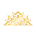 Decoratiune de perete, Mandala-S-1-Gold, Dimensiune: 118 x 1,5 x 59 cm, Auriu