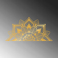 Decoratiune de perete, Mandala-S-1-Gold, Dimensiune: 118 x 1,5 x 59 cm, Auriu