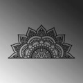 Decoratiune de perete, Mandala-S-3, Metal, Dimensiune: 118 x 1,5 x 59 cm, Negru