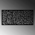 Decoratiune de perete, Decorative Panel 2, Metal, 100 x 48 cm, Negru