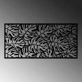 Decoratiune de perete, Decorative Panel 6, Metal, 100 x 48 cm, Negru