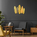 Decoratiune de perete, Leaves v10, Metal, Dimensiune: 115 x 107 cm, Multicolor