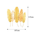 Decoratiune de perete, Leaves v10, Metal, Dimensiune: 115 x 107 cm, Multicolor