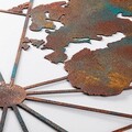 Decoratiune de perete, World Map Large, Metal, Latime: 120 cm / Inaltime: 60 cm, Multicolor