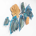 Decoratiune de perete, Palm, Metal, Dimensiune: 130 x 64 cm, Multicolor