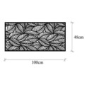 Decoratiune de perete, Decorative Panel 5, Metal, 100 x 48 cm, Negru