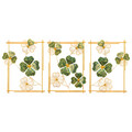 Decoratiune de perete, Huayin, Metal, 50 x 70 x 5 cm, 3 piese, Verde