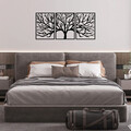 Decoratiune de perete, Monumental Tree 16, Metal, 53 x 73 cm, 3 piese, Negru