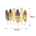 Decoratiune de perete, Leaves v11, Metal, Dimensiune: 107 x 88 cm, Multicolor