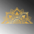 Decoratiune de perete, Mandala 1, Metal, Dimensiune: 154 x 78 cm, Auriu