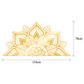 Decoratiune de perete, Mandala 1, Metal, Dimensiune: 154 x 78 cm, Auriu