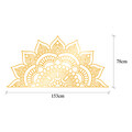Decoratiune de perete, Mandala 3, Metal, Dimensiune: 153 x 78 cm, Auriu