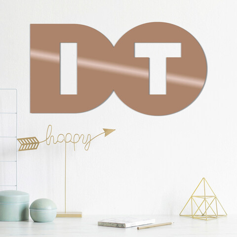 Decoratiune de perete, Do It, Metal, Dimensiune: 50 x 30 cm, Cupru