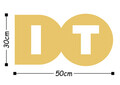 Decoratiune de perete, Do It, Metal, Dimensiune: 50 x 30 cm, Auriu