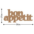 Decoratiune de perete, Bon Appetit 2, Metal, Dimensiune: 59 x 27 cm, Cupru