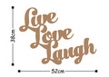 Decoratiune de perete, Lıve Love Laugh, Metal, Dimensiune: 52 x 38 cm, Cupru