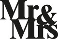 Decoratiune de perete, Mr & Mrs, Metal, Dimensiune: 50 x 35 cm, Negru