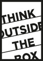 Decoratiune de perete, Think Outside The Box, Metal, Dimensiune: 35 x 50 cm, Negru