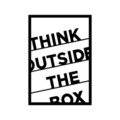 Decoratiune de perete, Think Outside The Box, Metal, 50 x 70 cm, Negru