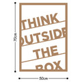 Decoratiune de perete, Think Outside The Box, Metal, 50 x 70 cm, Cupru