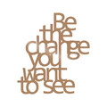 Decoratiune de perete, Be The Change You Want To See, Metal, Dimensiune: 70 x 62 cm, Cupru