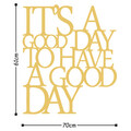 Decoratiune de perete, Its A Good, Metal, Dimensiune: 70 x 61 cm, Auriu