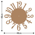 Ceas de perete, Metal Wall Clock 14, Metal, Dimensiune: 48 x 48 cm, Cupru