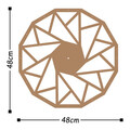 Ceas de perete, Metal Wall Clock 18, Metal, Dimensiune: 48 x 48 cm, Cupru