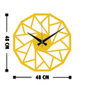 Ceas de perete, Metal Wall Clock 18, Metal, Dimensiune: 48 x 48 cm, Auriu
