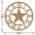 Ceas de perete, Metal Wall Clock 28, Metal, Dimensiune: 48 x 48 cm, Cupru