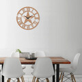 Ceas de perete, Metal Wall Clock 28, Metal, Dimensiune: 48 x 48 cm, Cupru