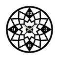 Ceas de perete, Metal Wall Clock 19, Metal, Dimensiune: 48 x 48 cm, Negru