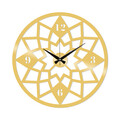 Ceas de perete, Metal Wall Clock 19, Metal, Dimensiune: 48 x 48 cm, Auriu