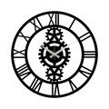 Ceas de perete, Metal Wall Clock 3, Metal, Dimensiune: 48 x 48 cm, Negru