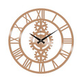 Ceas de perete, Metal Wall Clock 3, Metal, Dimensiune: 48 x 48 cm, Cupru