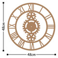 Ceas de perete, Metal Wall Clock 3, Metal, Dimensiune: 48 x 48 cm, Cupru