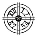 Ceas de perete, Metal Wall Clock 33, Metal, Dimensiune: 49 x 49 cm, Negru