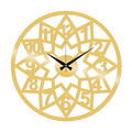 Ceas de perete, Metal Wall Clock 20, Metal, Dimensiune: 48 x 48 cm, Auriu