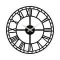 Ceas de perete, Metal Wall Clock 2, Metal, Dimensiune: 48 x 48 cm, Negru