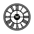 Ceas de perete, Metal Wall Clock 10, Metal, Dimensiune: 48 x 48 cm, Negru
