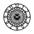 Ceas de perete, Metal Wall Clock 31, Metal, Dimensiune: 48 x 48 cm, Negru