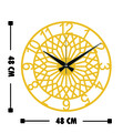 Ceas de perete, Metal Wall Clock 31, Metal, Dimensiune: 48 x 48 cm, Auriu