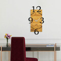 Ceas de perete, Wooden Clock 2, Lemn/metal, Dimensiune: 41 x 3 x 74 cm, Nuc / Negru