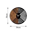 Ceas de perete, Wooden Clock, Lemn/metal, ø56 cm, Nuc / Negru