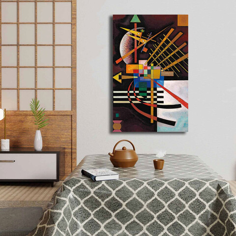 Tablou decorativ, 4570KANDINSKY004, Lemn, Multicolor