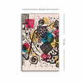 Tablou decorativ, 4570KANDINSKY005, Lemn, Multicolor
