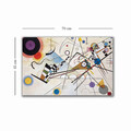 Tablou decorativ, 4570KANDINSKY006, Canvas , Lemn, Multicolor